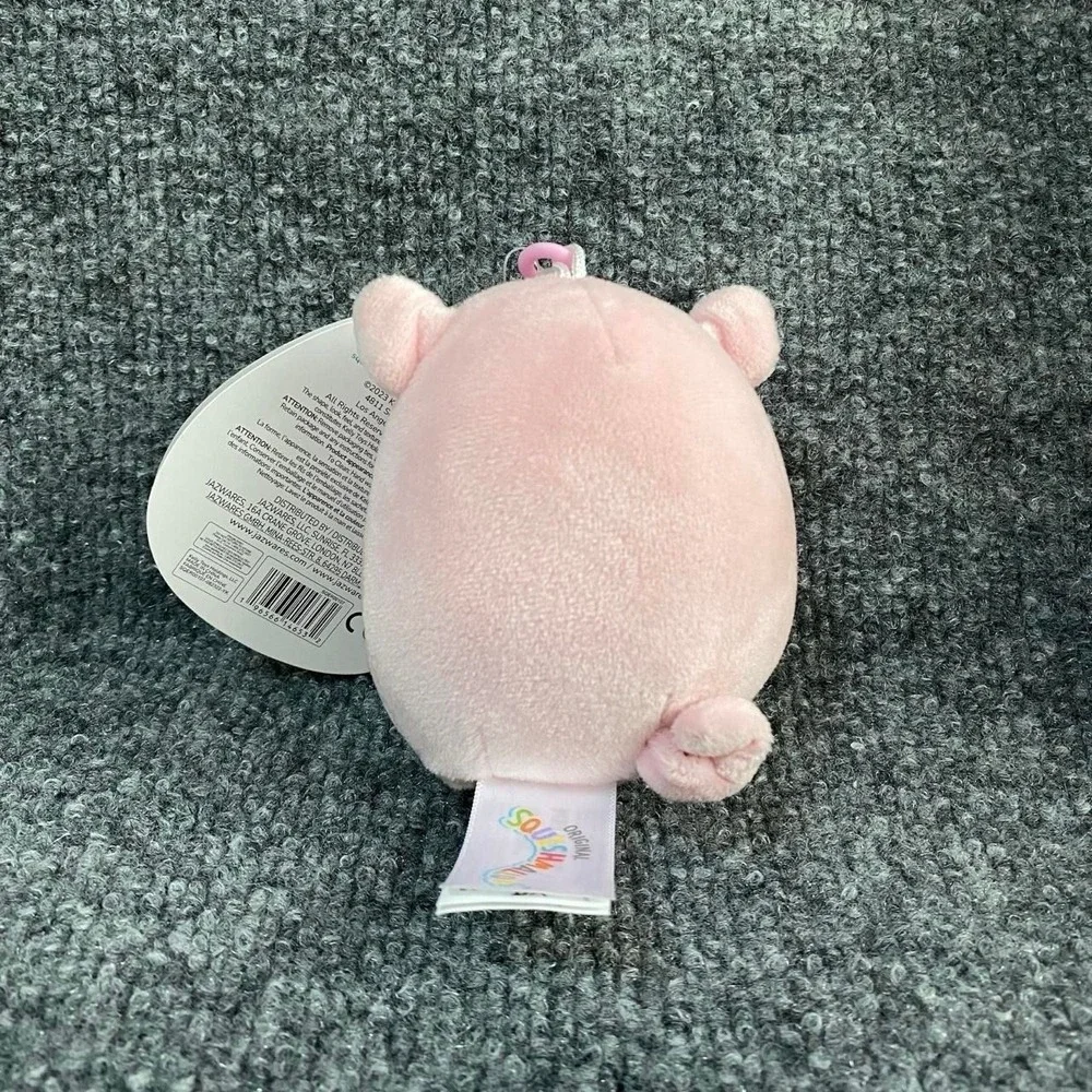 SQUISHMALLOWS PINK FLORAL EASTER PETER PIG CLIP ON STUFFED TOY PLUSH